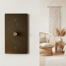 Brass Rotary Light Switch-Modern Rotary LED Dimmer Wall Switch (1–5 Gang)-ZENDUCE