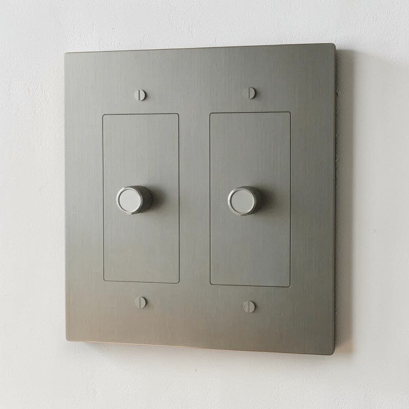 Brass Rotary Light Switch-Modern Rotary LED Dimmer Wall Switch (1–5 Gang)-ZENDUCE