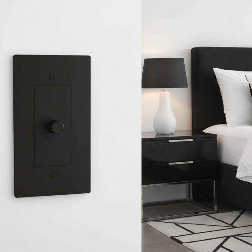 Brass Rotary Light Switch-Modern Rotary LED Dimmer Wall Switch (1–5 Gang)-ZENDUCE