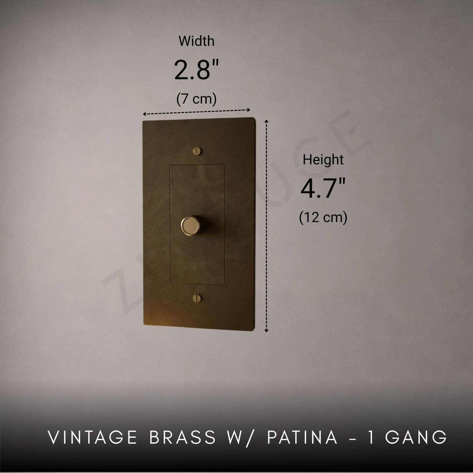 Brass Rotary Light Switch-Modern Rotary LED Dimmer Wall Switch (1–5 Gang)-ZENDUCE