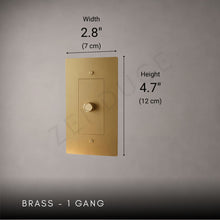 Brass Rotary Light Switch-Modern Rotary LED Dimmer Wall Switch (1–5 Gang)-ZENDUCE