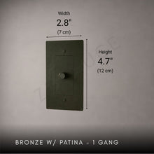 Brass Rotary Light Switch-Modern Rotary LED Dimmer Wall Switch (1–5 Gang)-ZENDUCE