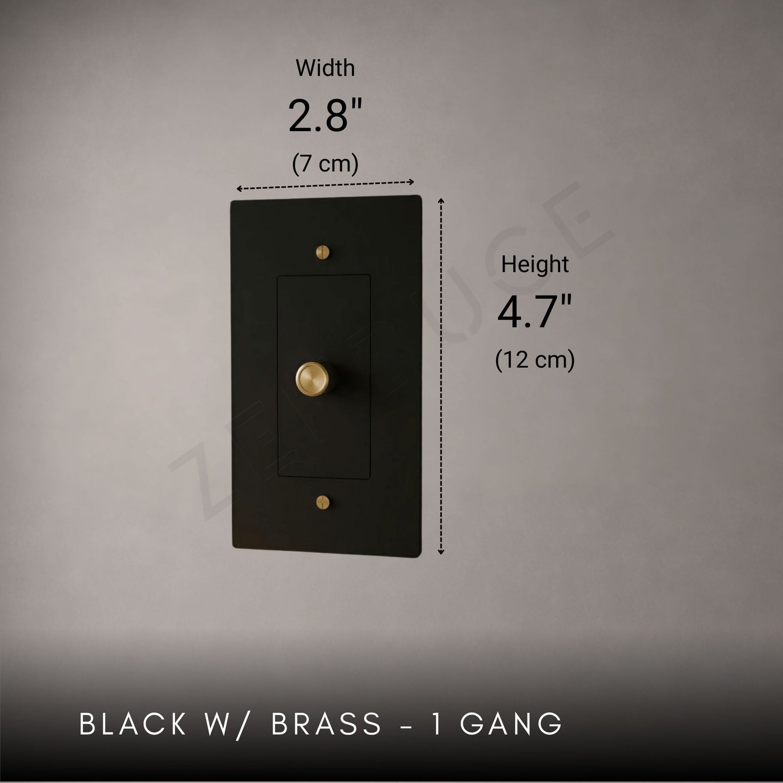 Brass Rotary Light Switch-Modern Rotary LED Dimmer Wall Switch (1–5 Gang)-ZENDUCE