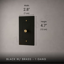 Brass Rotary Light Switch-Modern Rotary LED Dimmer Wall Switch (1–5 Gang)-ZENDUCE