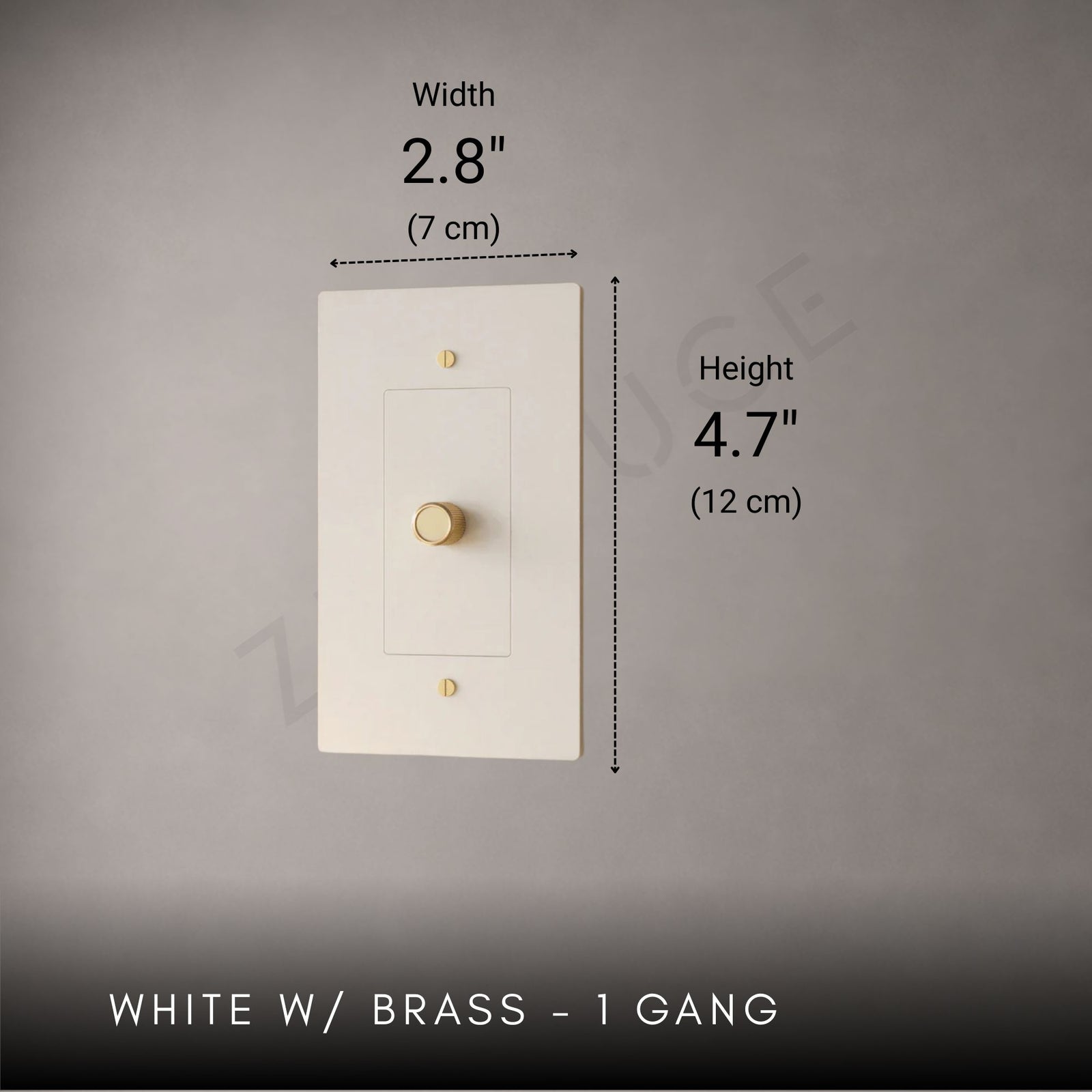 Brass Rotary Light Switch-Modern Rotary LED Dimmer Wall Switch (1–5 Gang)-ZENDUCE