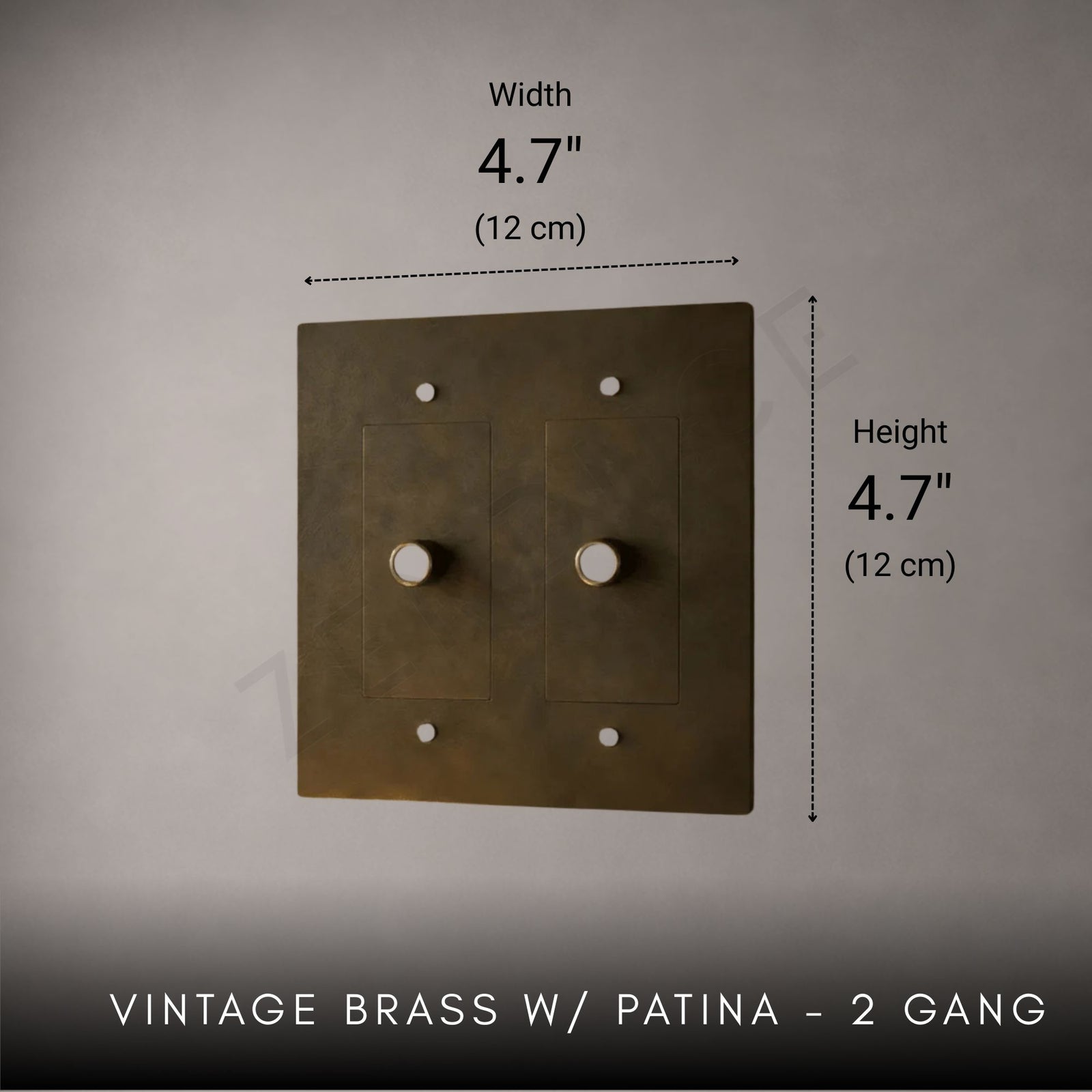 Brass Rotary Light Switch-Modern Rotary LED Dimmer Wall Switch (1–5 Gang)-ZENDUCE