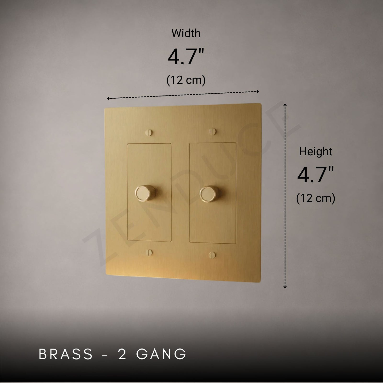 Brass Rotary Light Switch-Modern Rotary LED Dimmer Wall Switch (1–5 Gang)-ZENDUCE