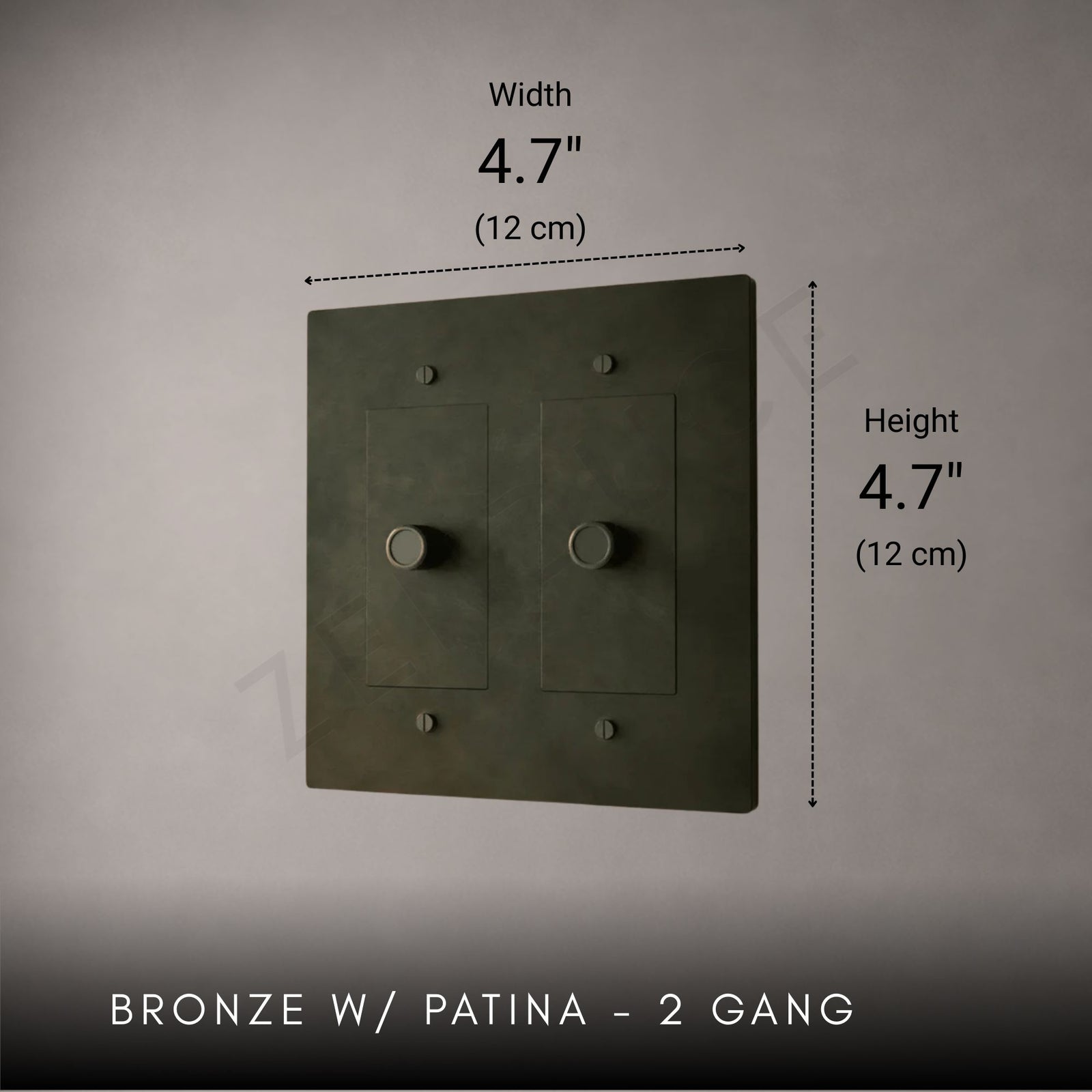 Brass Rotary Light Switch-Modern Rotary LED Dimmer Wall Switch (1–5 Gang)-ZENDUCE