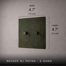 Brass Rotary Light Switch-Modern Rotary LED Dimmer Wall Switch (1–5 Gang)-ZENDUCE