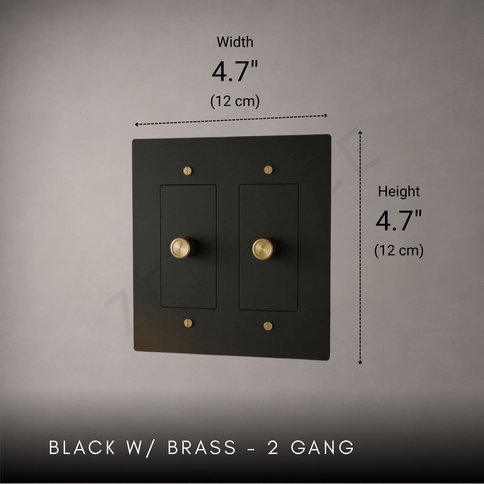 Brass Rotary Light Switch-Modern Rotary LED Dimmer Wall Switch (1–5 Gang)-ZENDUCE