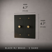 Brass Rotary Light Switch-Modern Rotary LED Dimmer Wall Switch (1–5 Gang)-ZENDUCE