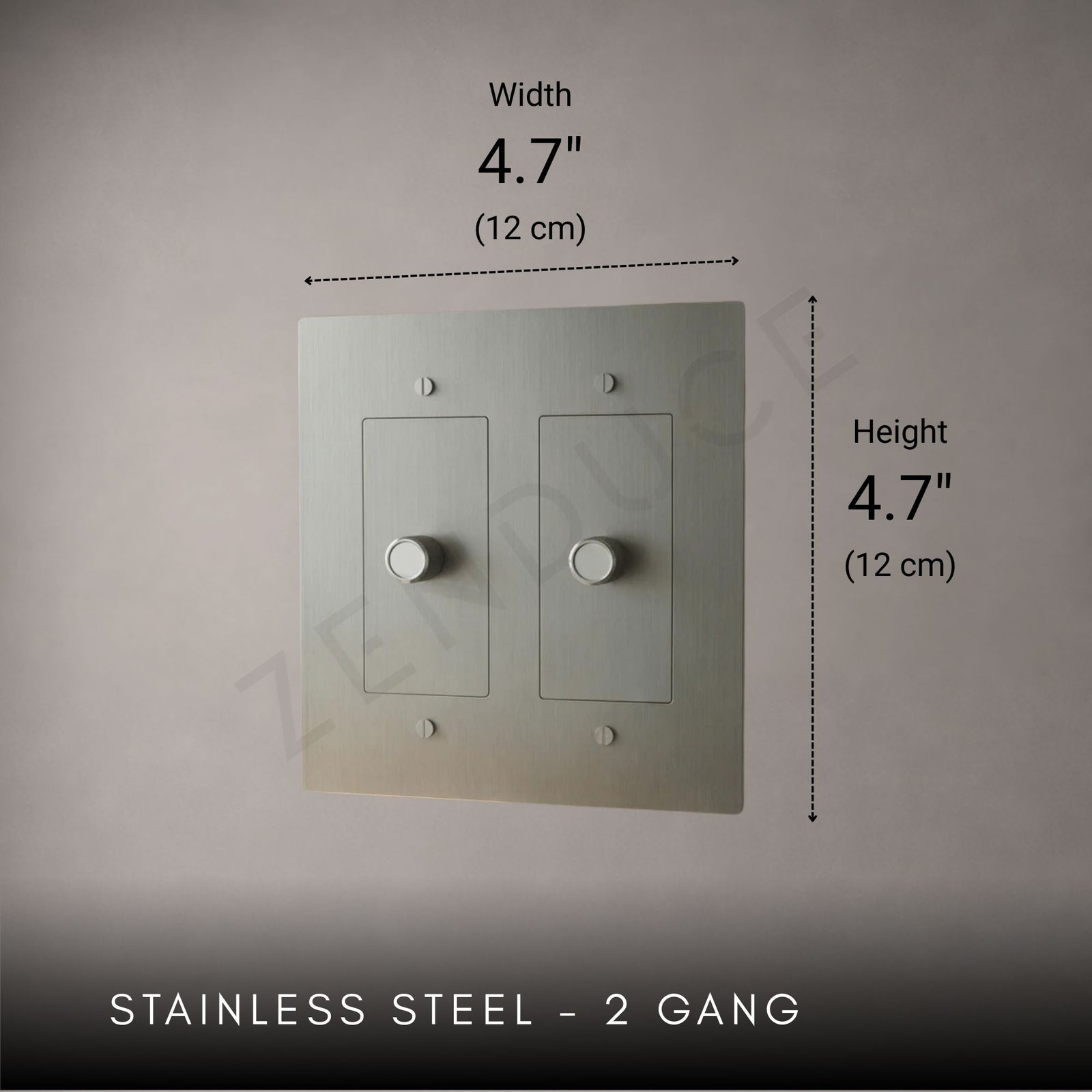 Brass Rotary Light Switch-Modern Rotary LED Dimmer Wall Switch (1–5 Gang)-ZENDUCE