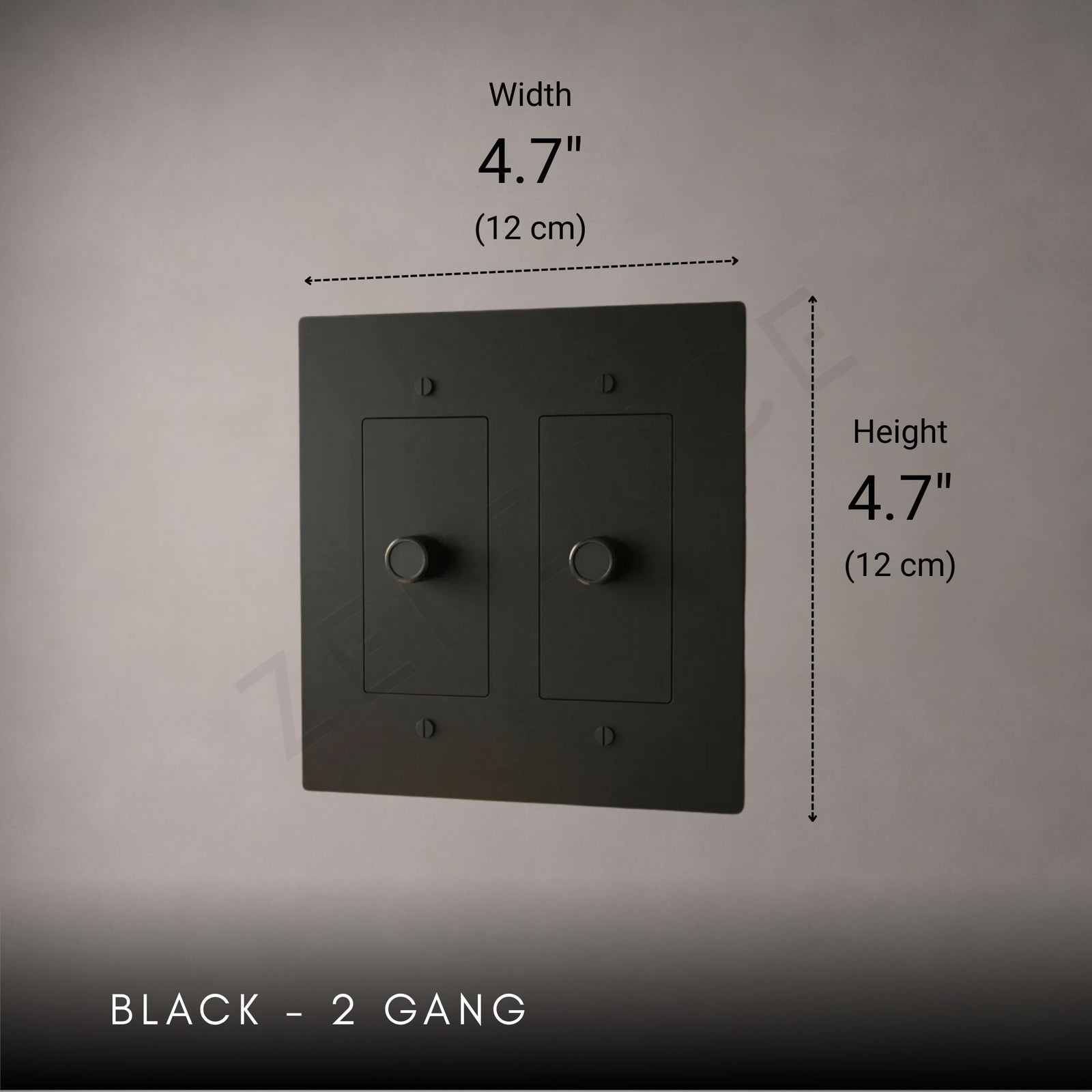 Brass Rotary Light Switch-Modern Rotary LED Dimmer Wall Switch (1–5 Gang)-ZENDUCE