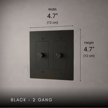 Brass Rotary Light Switch-Modern Rotary LED Dimmer Wall Switch (1–5 Gang)-ZENDUCE