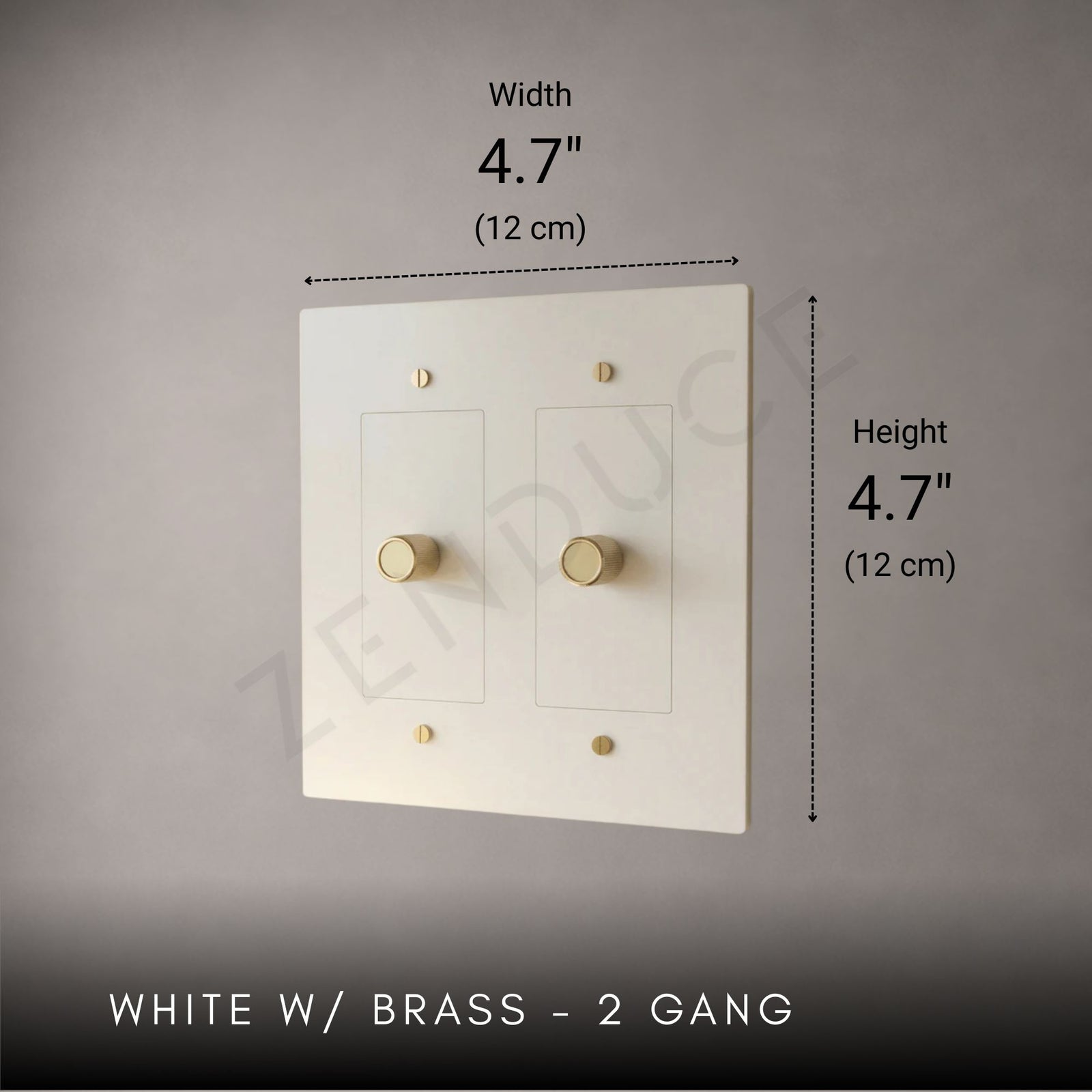 Brass Rotary Light Switch-Modern Rotary LED Dimmer Wall Switch (1–5 Gang)-ZENDUCE