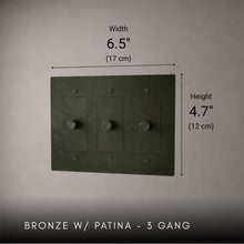 Brass Rotary Light Switch-Modern Rotary LED Dimmer Wall Switch (1–5 Gang)-ZENDUCE
