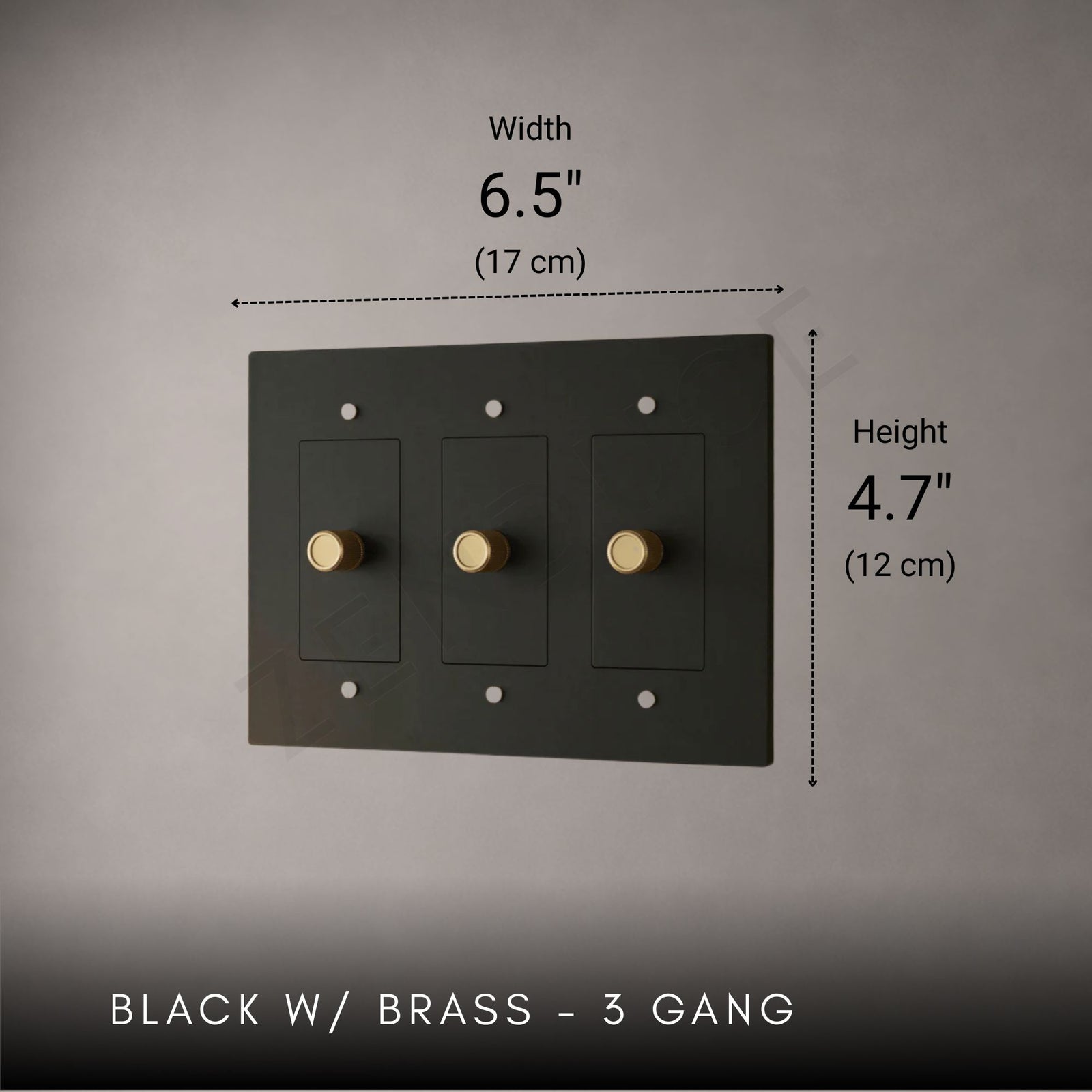 Brass Rotary Light Switch-Modern Rotary LED Dimmer Wall Switch (1–5 Gang)-ZENDUCE