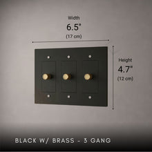 Brass Rotary Light Switch-Modern Rotary LED Dimmer Wall Switch (1–5 Gang)-ZENDUCE