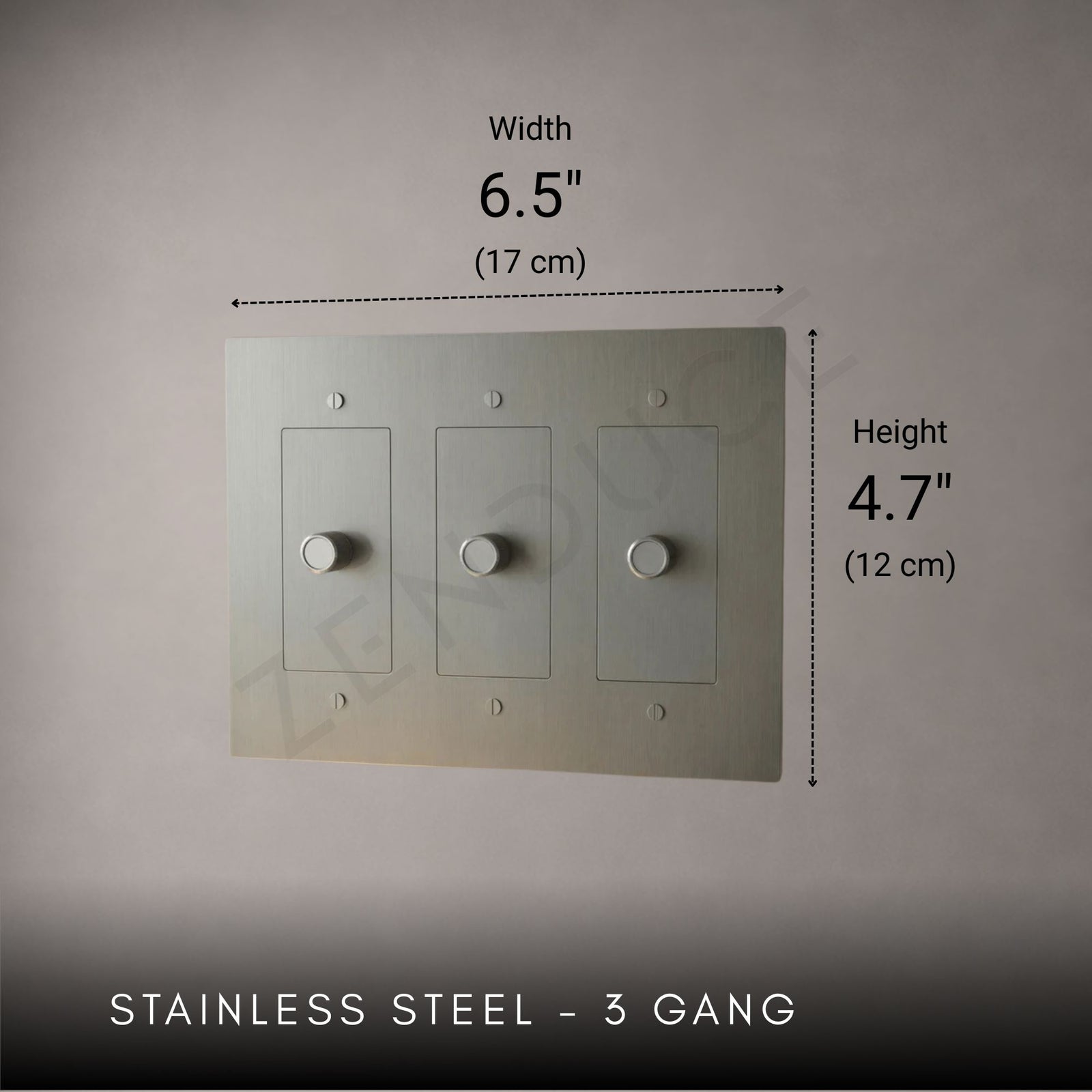 Brass Rotary Light Switch-Modern Rotary LED Dimmer Wall Switch (1–5 Gang)-ZENDUCE