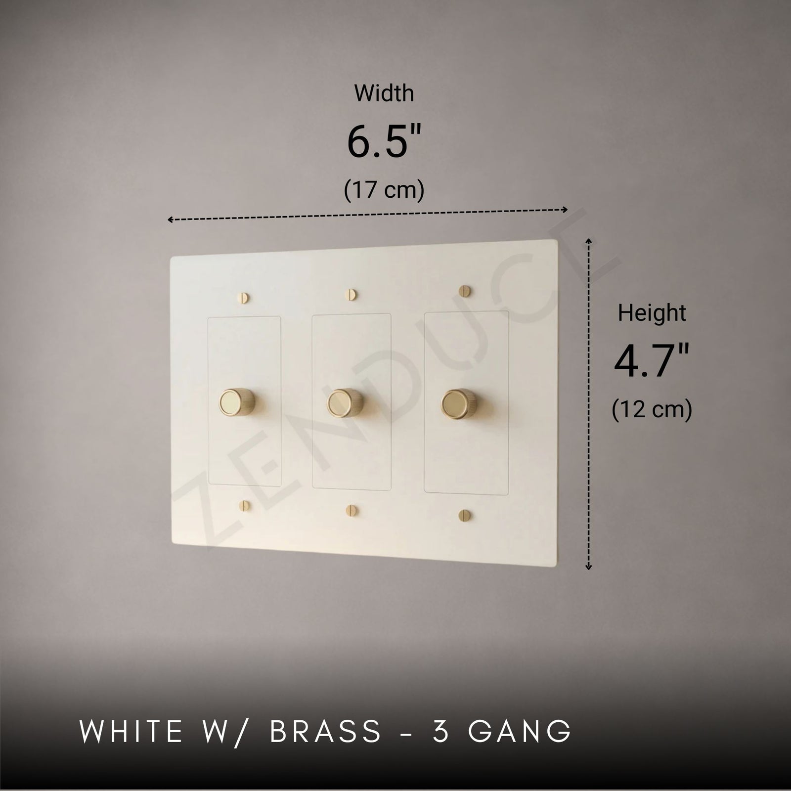 Brass Rotary Light Switch-Modern Rotary LED Dimmer Wall Switch (1–5 Gang)-ZENDUCE