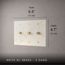 Brass Rotary Light Switch-Modern Rotary LED Dimmer Wall Switch (1–5 Gang)-ZENDUCE