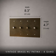 Brass Rotary Light Switch-Modern Rotary LED Dimmer Wall Switch (1–5 Gang)-ZENDUCE