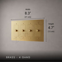 Brass Rotary Light Switch-Modern Rotary LED Dimmer Wall Switch (1–5 Gang)-ZENDUCE