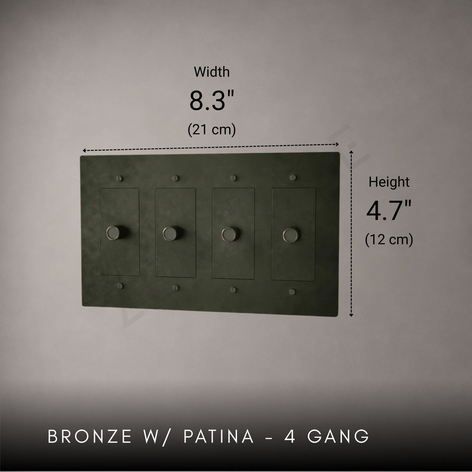 Brass Rotary Light Switch-Modern Rotary LED Dimmer Wall Switch (1–5 Gang)-ZENDUCE