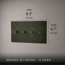 Brass Rotary Light Switch-Modern Rotary LED Dimmer Wall Switch (1–5 Gang)-ZENDUCE