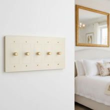 Brass Rotary Light Switch-Modern Rotary LED Dimmer Wall Switch (1–5 Gang)-ZENDUCE