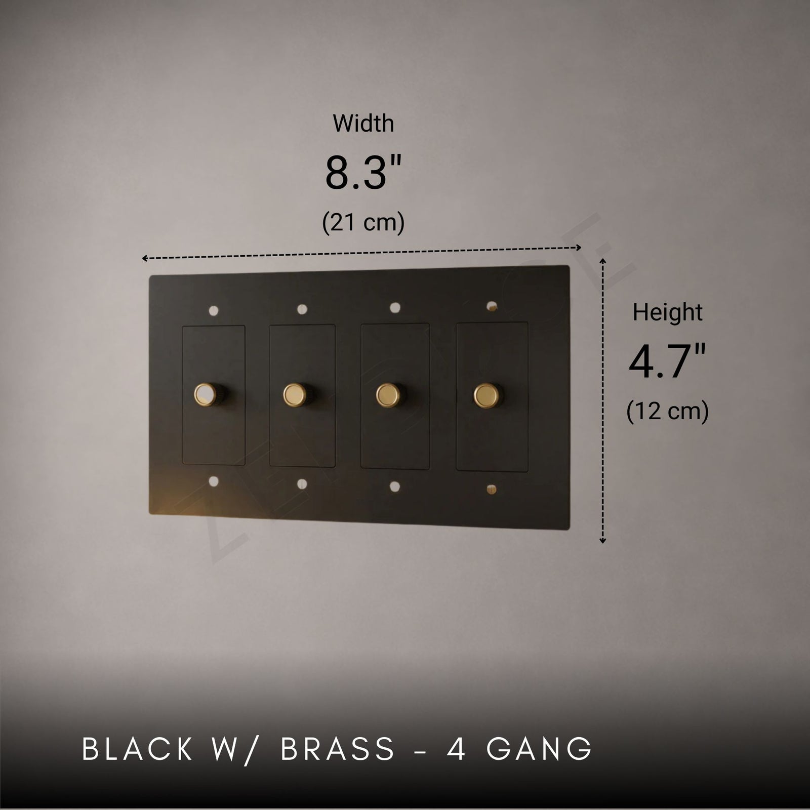Brass Rotary Light Switch-Modern Rotary LED Dimmer Wall Switch (1–5 Gang)-ZENDUCE