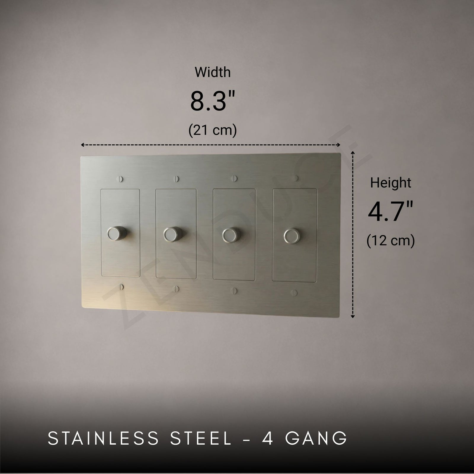 Brass Rotary Light Switch-Modern Rotary LED Dimmer Wall Switch (1–5 Gang)-ZENDUCE