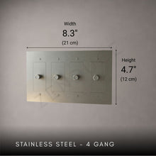 Brass Rotary Light Switch-Modern Rotary LED Dimmer Wall Switch (1–5 Gang)-ZENDUCE