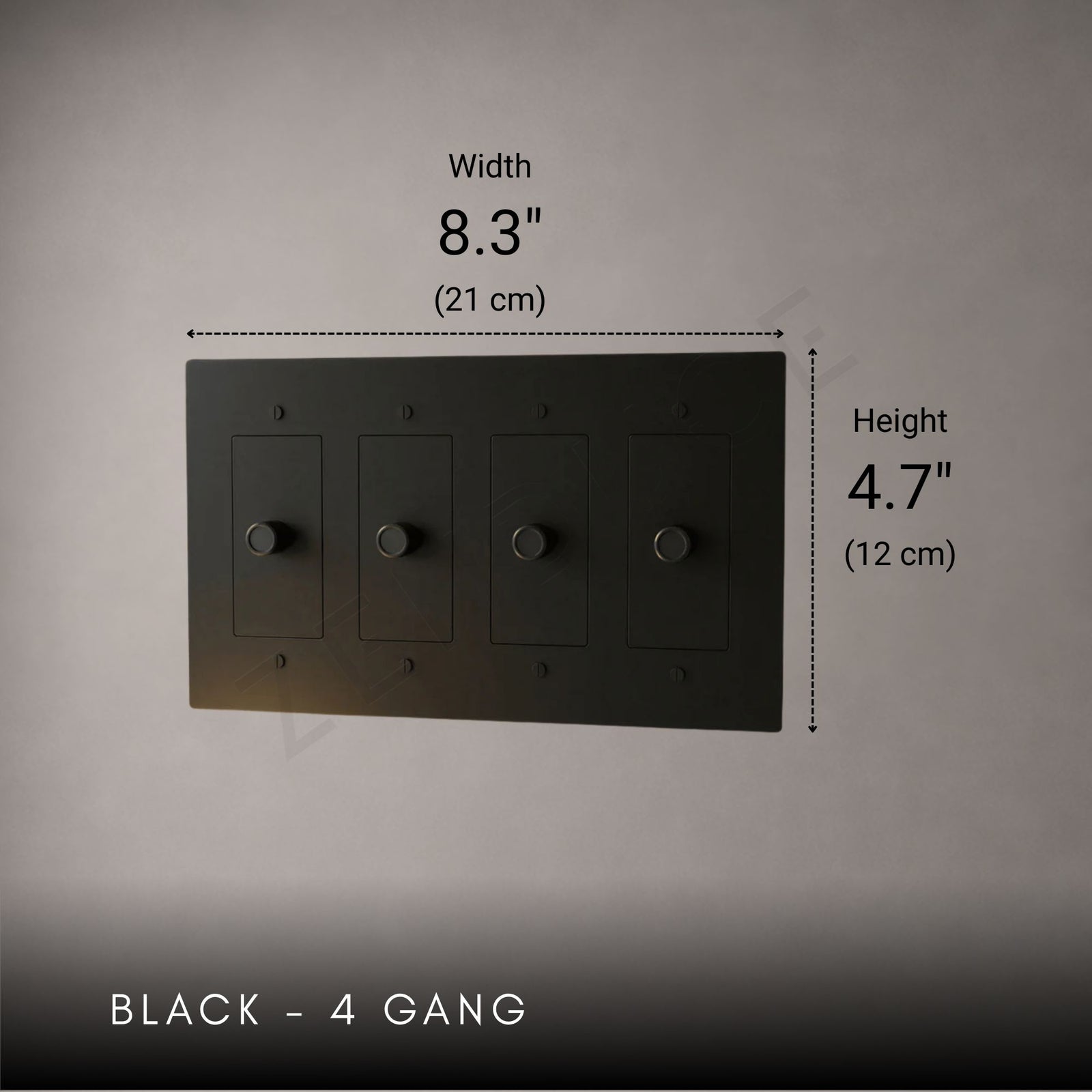 Brass Rotary Light Switch-Modern Rotary LED Dimmer Wall Switch (1–5 Gang)-ZENDUCE