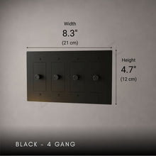 Brass Rotary Light Switch-Modern Rotary LED Dimmer Wall Switch (1–5 Gang)-ZENDUCE