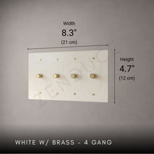 Brass Rotary Light Switch-Modern Rotary LED Dimmer Wall Switch (1–5 Gang)-ZENDUCE