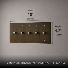 Brass Rotary Light Switch-Modern Rotary LED Dimmer Wall Switch (1–5 Gang)-ZENDUCE