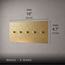 Brass Rotary Light Switch-Modern Rotary LED Dimmer Wall Switch (1–5 Gang)-ZENDUCE