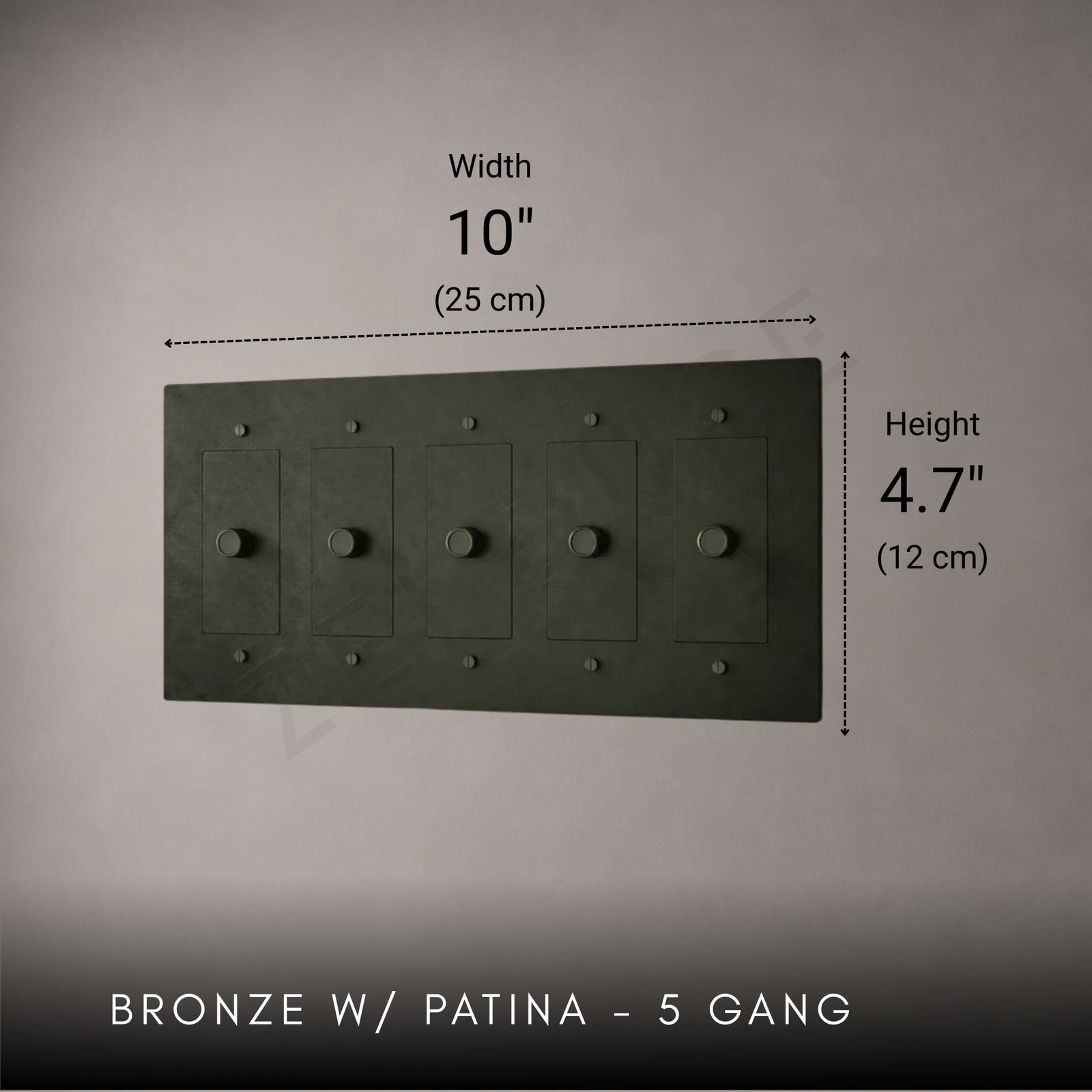 Brass Rotary Light Switch-Modern Rotary LED Dimmer Wall Switch (1–5 Gang)-ZENDUCE