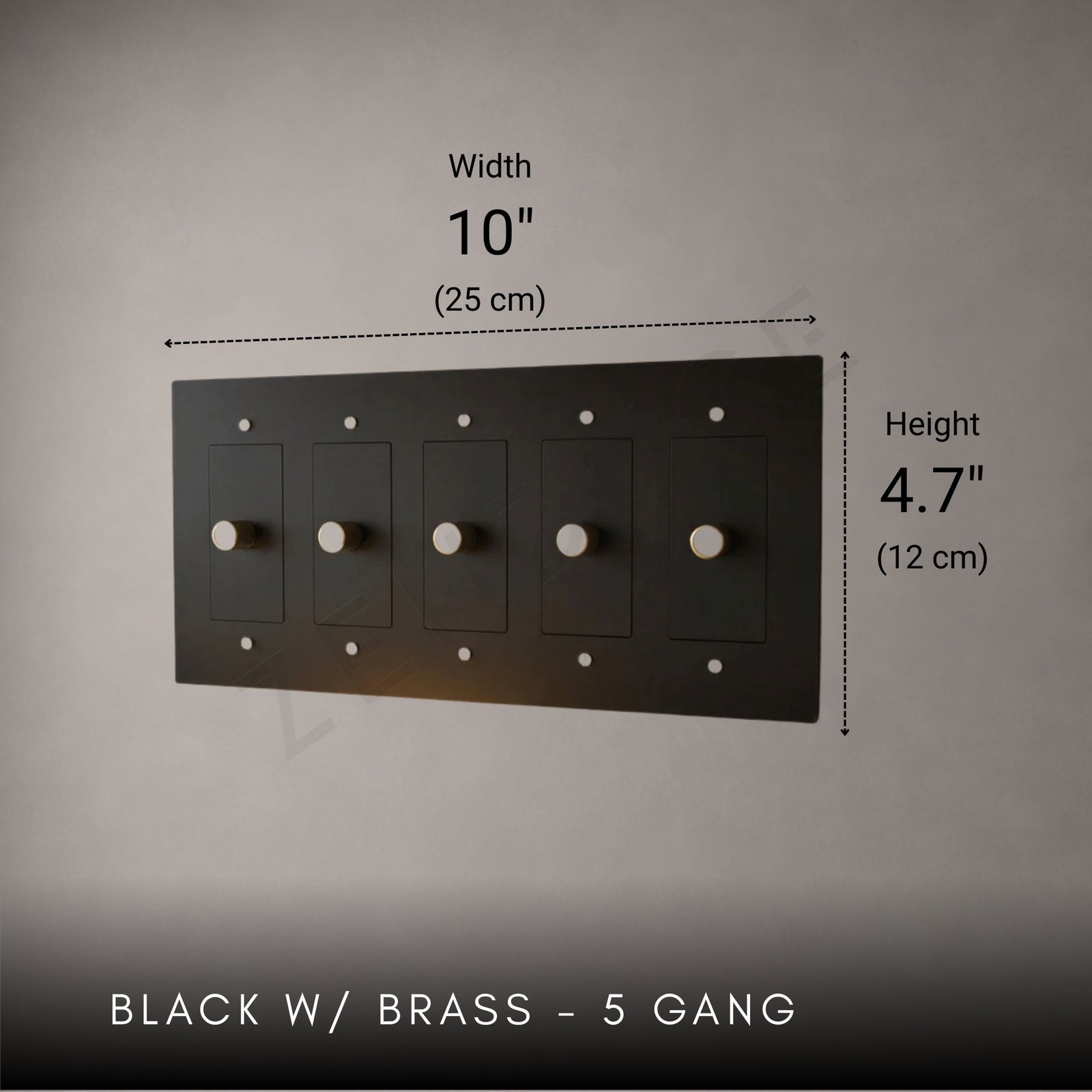Brass Rotary Light Switch-Modern Rotary LED Dimmer Wall Switch (1–5 Gang)-ZENDUCE