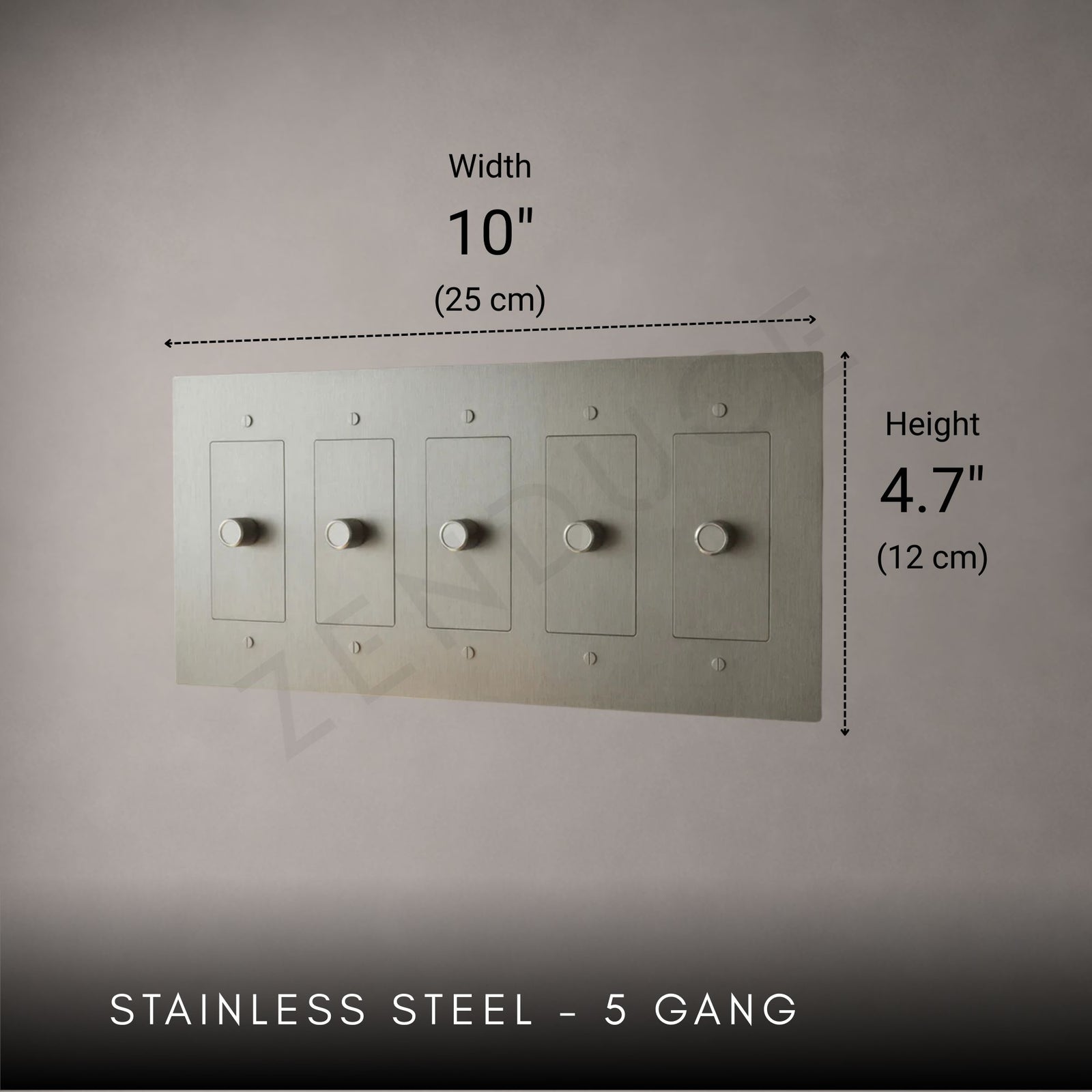 Brass Rotary Light Switch-Modern Rotary LED Dimmer Wall Switch (1–5 Gang)-ZENDUCE