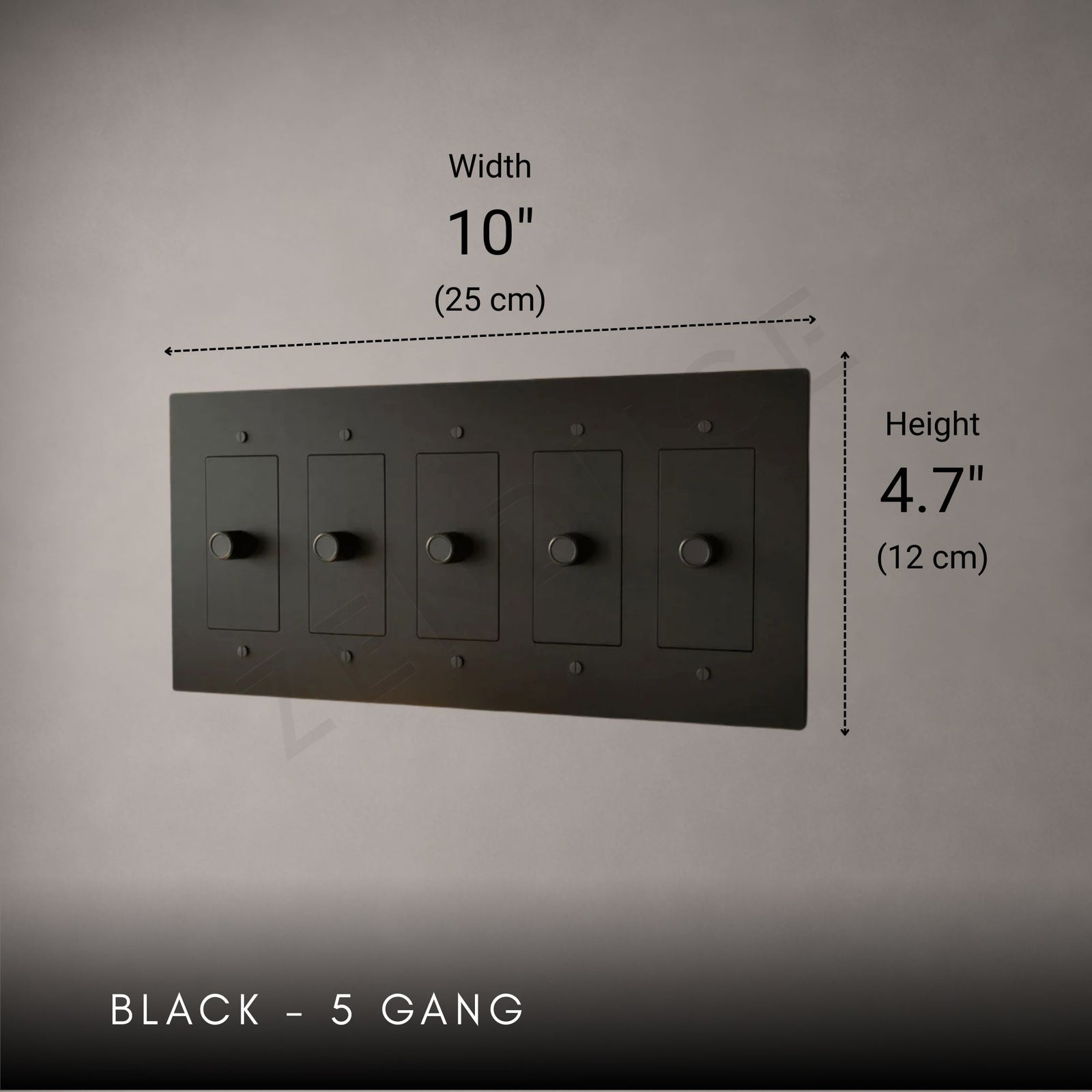 Brass Rotary Light Switch-Modern Rotary LED Dimmer Wall Switch (1–5 Gang)-ZENDUCE