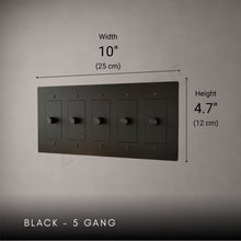 Brass Rotary Light Switch-Modern Rotary LED Dimmer Wall Switch (1–5 Gang)-ZENDUCE