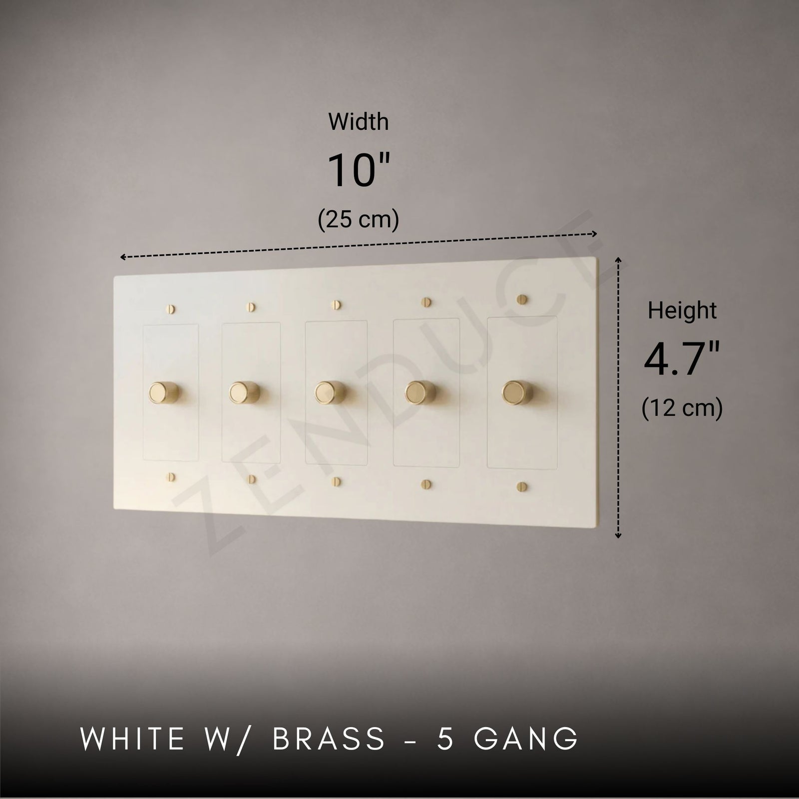 Brass Rotary Light Switch-Modern Rotary LED Dimmer Wall Switch (1–5 Gang)-ZENDUCE