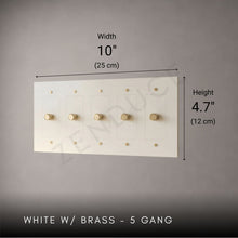 Brass Rotary Light Switch-Modern Rotary LED Dimmer Wall Switch (1–5 Gang)-ZENDUCE