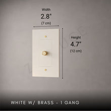 Brass Rotary Light Switch-Modern Rotary LED Dimmer Wall Switch (1–5 Gang)-ZENDUCE