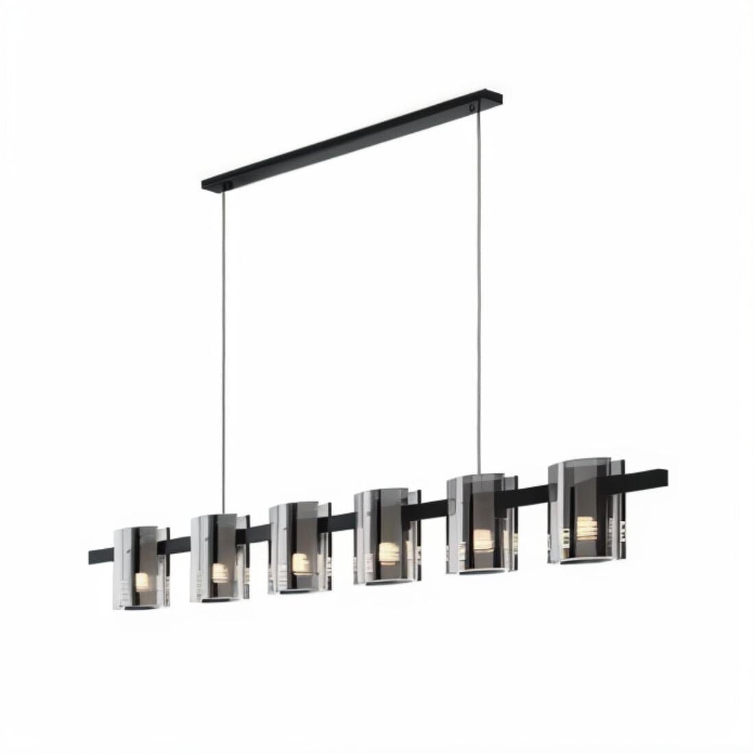 CALYX - ZENDUCE - Linear - 6 Lights - D55.1″ x H6.6" / D140cm x H17cm / Warm White (3000K) / Smoky