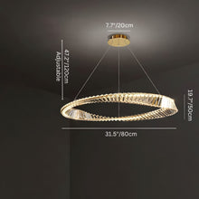 CHARIS (OPEN BOX)-Pendant Crystal Dimmable Light -ZENDUCE