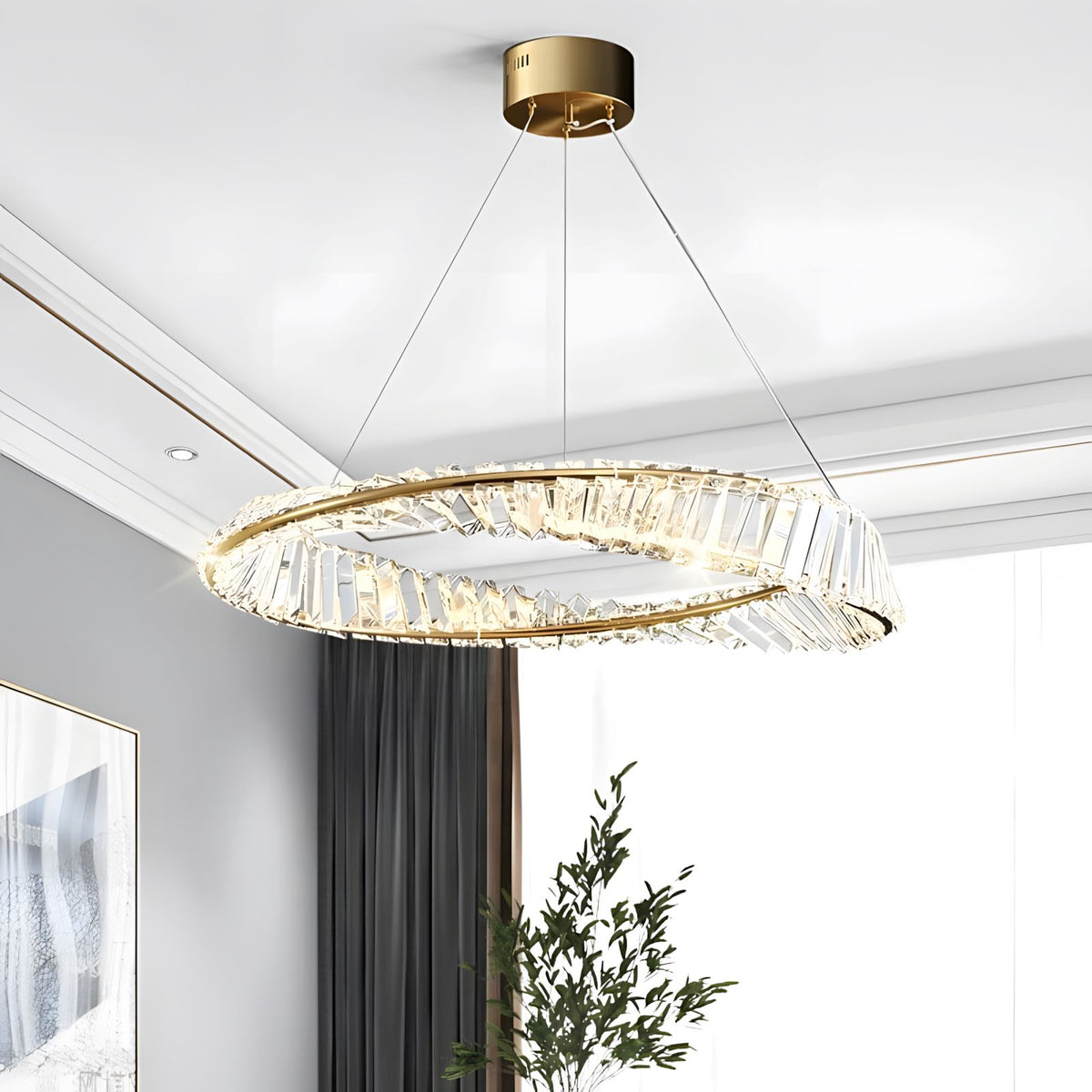 CHARIS (OPEN BOX)-Pendant Crystal Dimmable Light -ZENDUCE