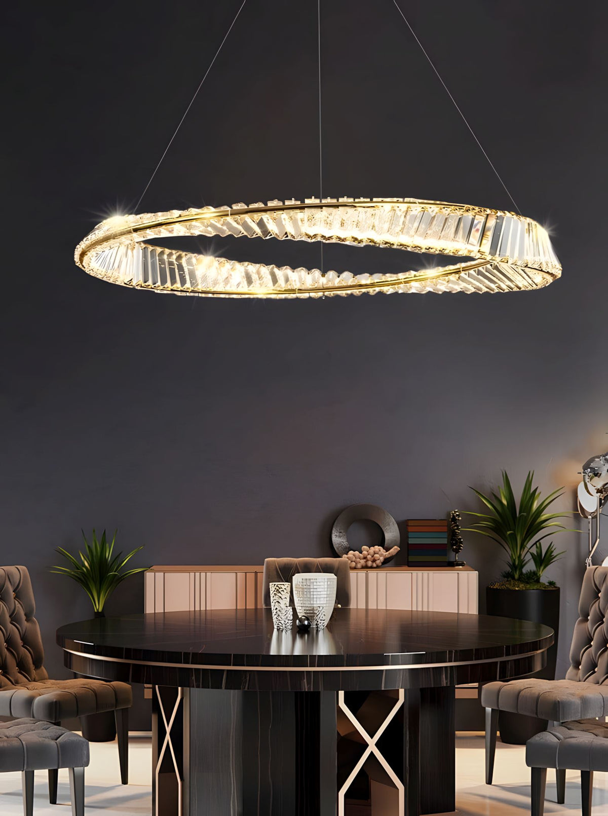CHARIS (OPEN BOX)-Pendant Crystal Dimmable Light -ZENDUCE